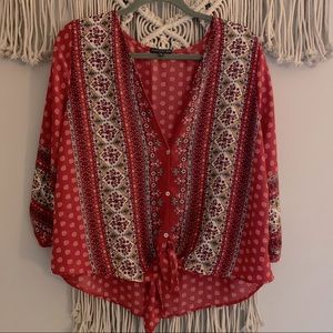 West Kei front knot blouse